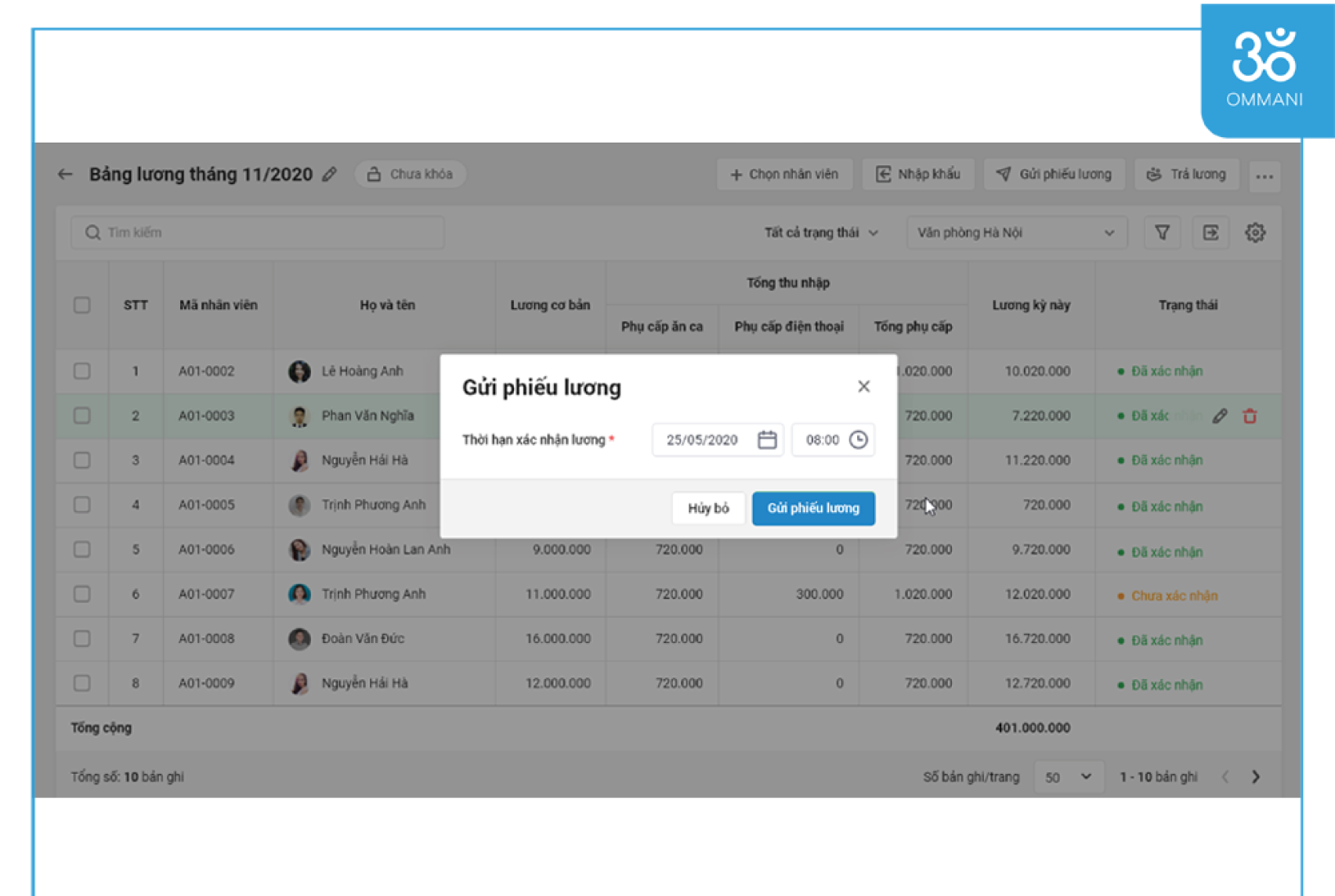Tự động hóa bảng lương