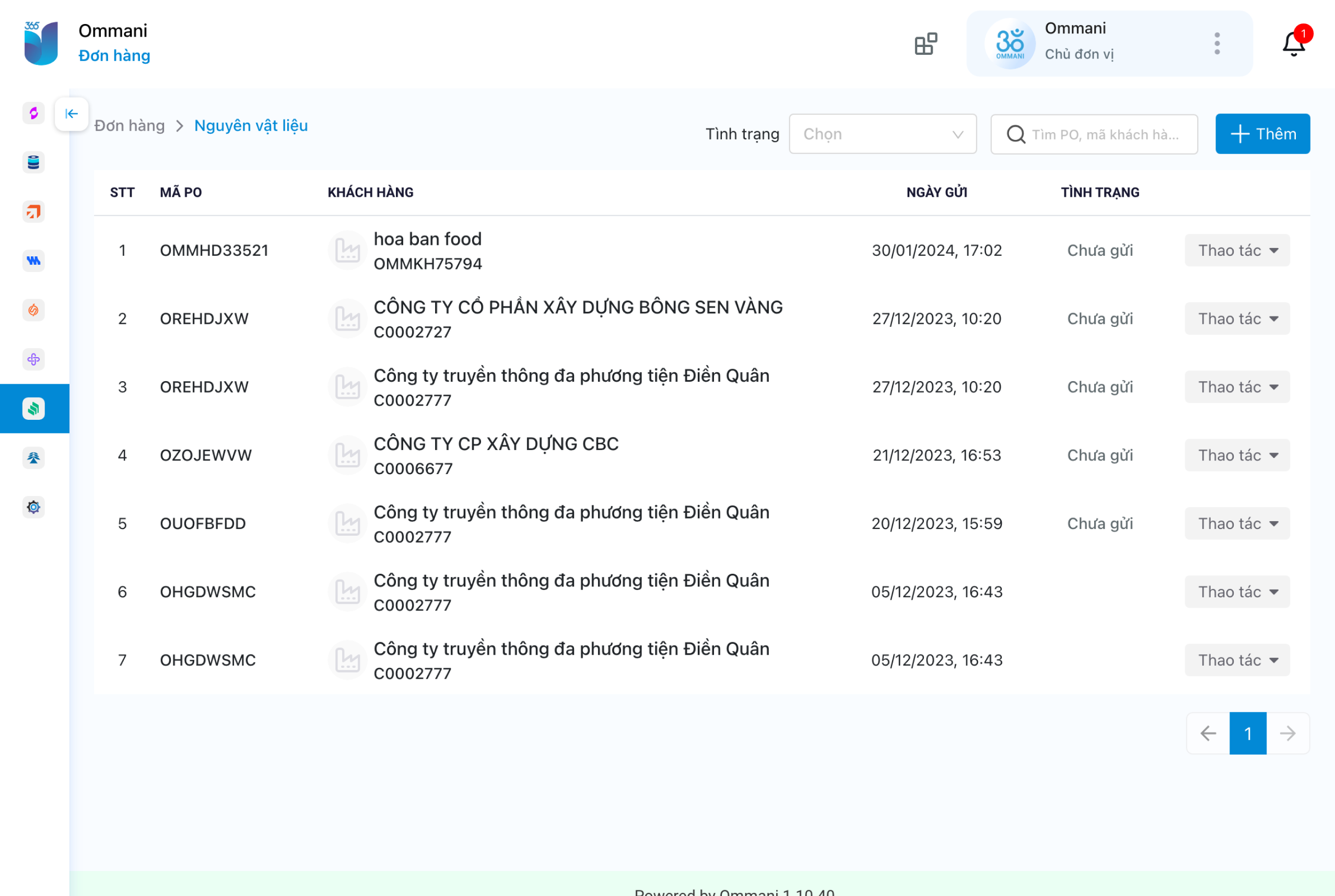 Quản lý xuất/nhập/tồn kho